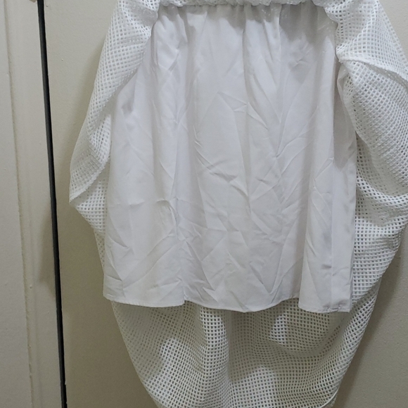 CLOVER CANYON - WHITE MESH LONG SKIRT - Picture 4 of 7